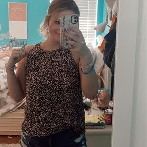 Leopard print top